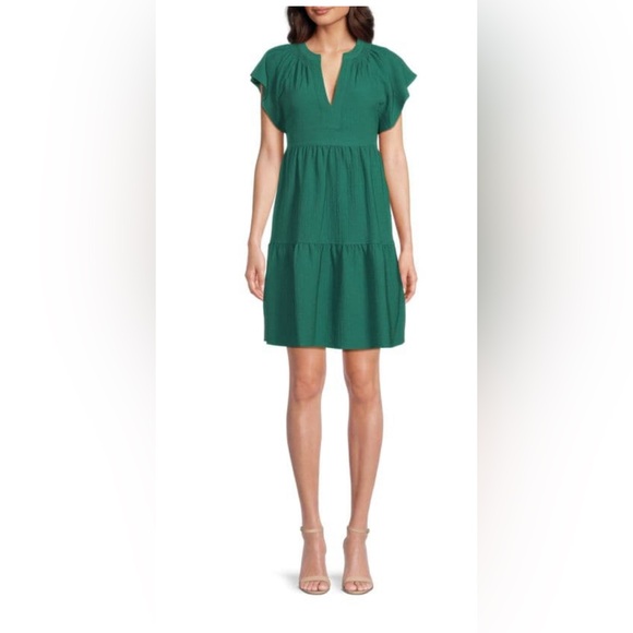Excellent Condition. Calvin Klein Green Mini Dress - Picture 1 of 4